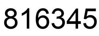 Número 816345 imagen negro