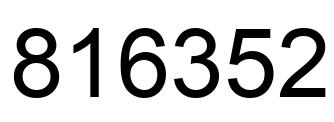Number 816352 black image