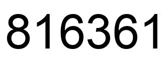 Number 816361 black image