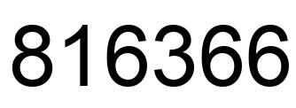 Number 816366 black image