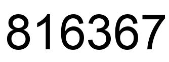 Number 816367 black image