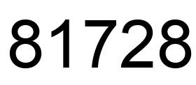 Número 81728 imagen negro