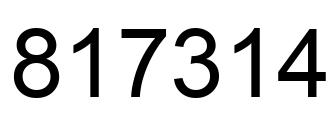 Number 817314 black image
