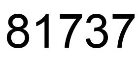 Número 81737 imagen negro