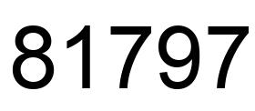 Number 81797 black image