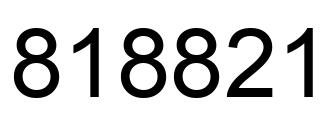 Number 818821 black image