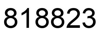 Number 818823 black image