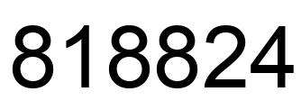 Number 818824 black image