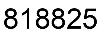 Number 818825 black image