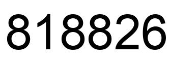 Number 818826 black image