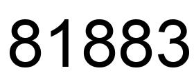 Número 81883 imagen negro