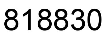 Number 818830 black image