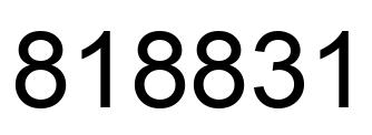 Number 818831 black image