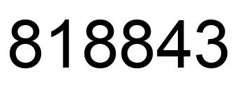 Number 818843 black image