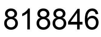Number 818846 black image