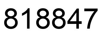 Number 818847 black image