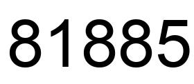 Número 81885 imagen negro