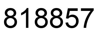 Number 818857 black image