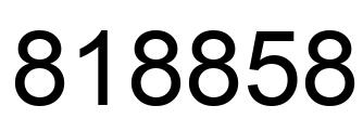 Number 818858 black image