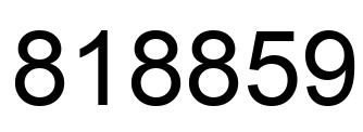 Number 818859 black image