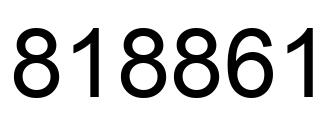 Number 818861 black image