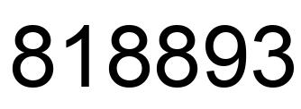 Number 818893 black image