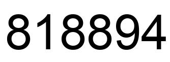 Number 818894 black image