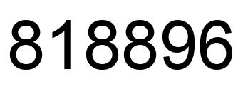 Number 818896 black image
