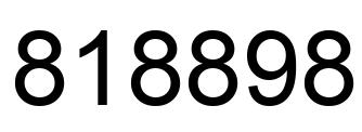 Number 818898 black image