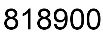 Number 818900 black image