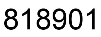 Number 818901 black image