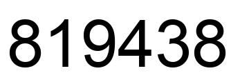Number 819438 black image