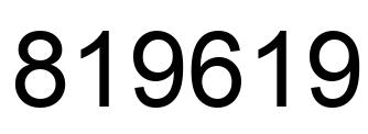 Número 819619 imagen negro