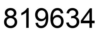 Número 819634 imagen negro