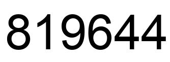 Número 819644 imagen negro