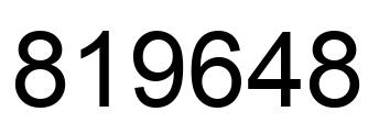 Número 819648 imagen negro