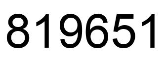 Number 819651 black image