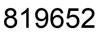 Number 819652 black image