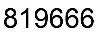 Number 819666 black image