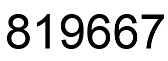 Number 819667 black image