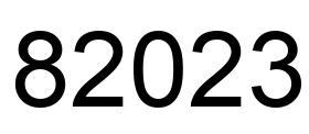 Number 82023 black image