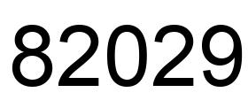 Number 82029 black image