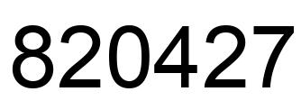 Number 820427 black image