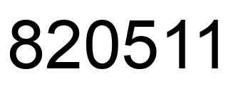 Number 820511 black image