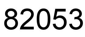 Number 82053 black image