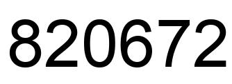 Number 820672 black image