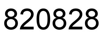 Número 820828 imagen negro
