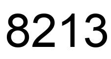 Number 8213 black image