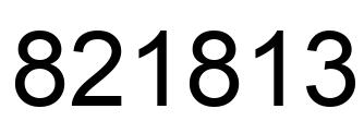 Number 821813 black image