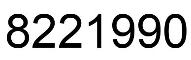 Número 8221990 imagen negro